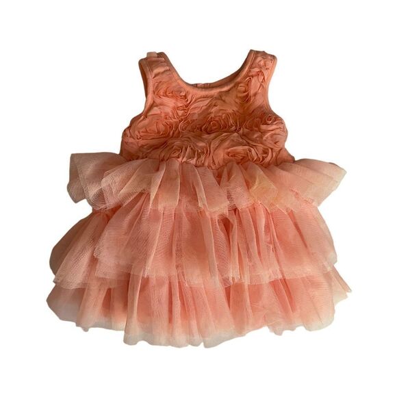 ❤️ The Children's Place Tutu Peach Dress Size 6-9 Months - Picture 1 of 5